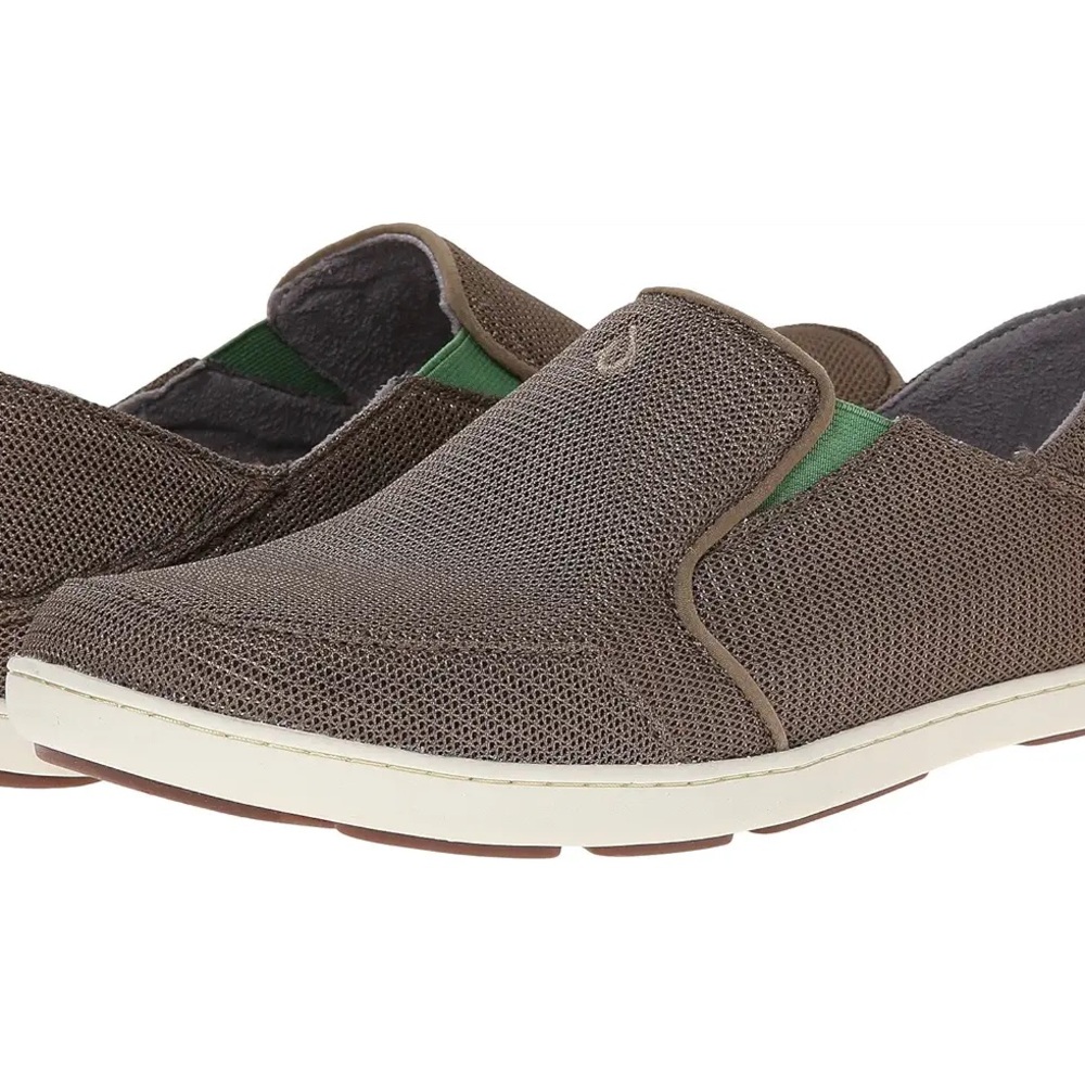OluKai Brown Loafers Slip-On Casual Comfort Nohea Mesh size 11 EUC